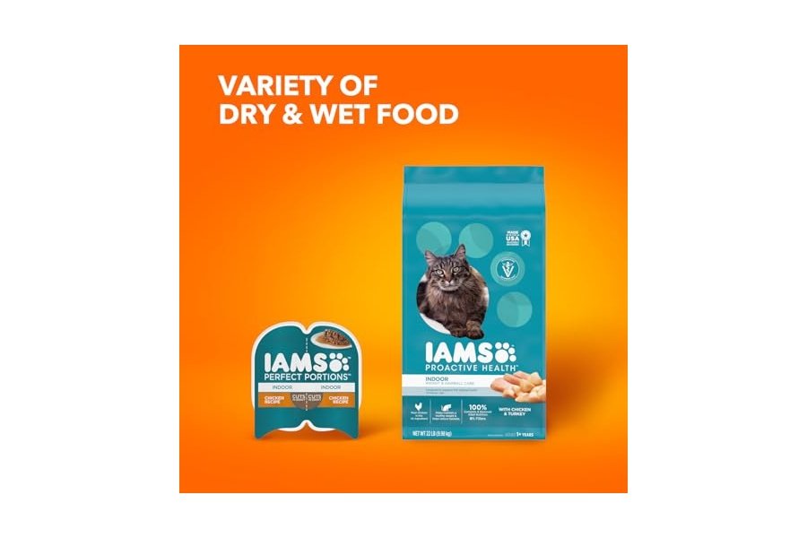 Alimento seco para gatos adultos IAMS Proactive Health Indoor Weight & Hairball Care con pollo y pavo, bolsa de 3.5 lb - Image 11
