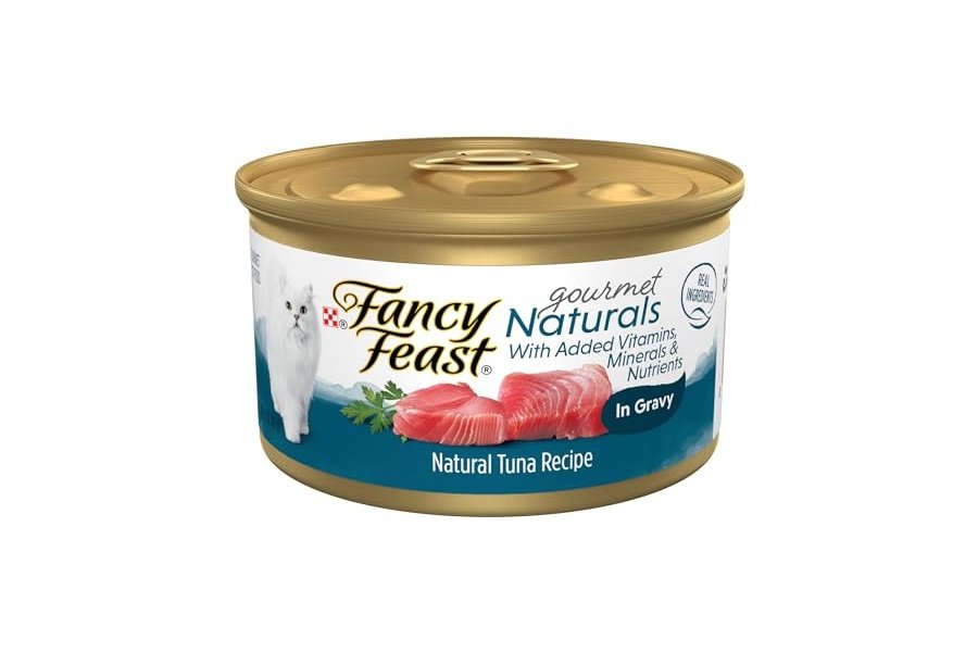 Alimento húmedo para gatos Purina Fancy Feast Gourmet Naturals con atún en salsa - (Paquete de 12) Latas de 85 g