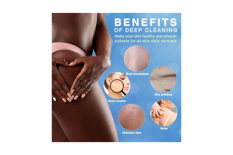 UJFQBH - 6 esponjas de baño africanas de red africana, esponja de baño de red larga, exfoliante, para ducha, cuerpo, espalda y piel más suave, ideal para uso diario (morado, morado, rosa, naranja, azul, verde) - Image 5