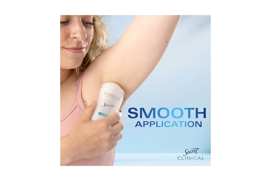 Desodorante antitranspirante Secret Clinical Strength para mujer, resistente al agua, triple protección contra el estrés, 72 h de protección contra el sudor y el mal olor, minerales que equilibran el pH, suave y sólido, 77 g - Image 9