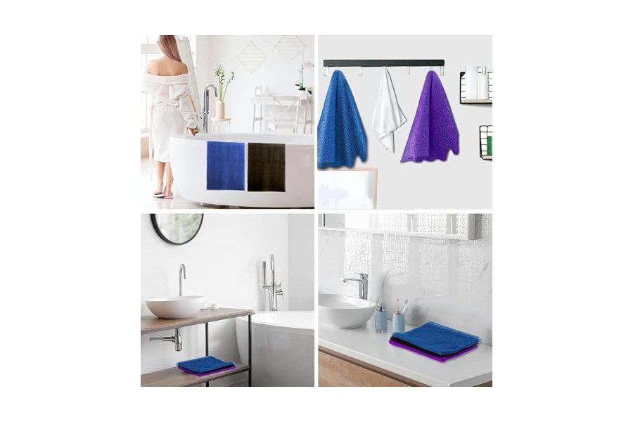 3 esponjas de baño africanas de red africana, esponja de baño de red larga, exfoliante, para ducha, cuerpo, espalda y piel más suave, ideal para uso diario (marrón, azul, morado). - Image 7
