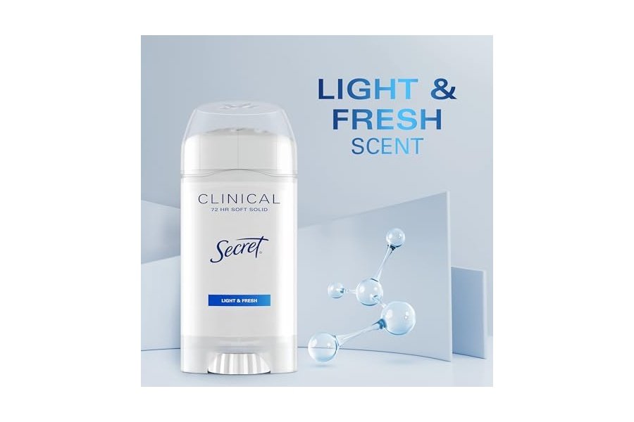 Desodorante antitranspirante Secret Clinical Strength para mujer, triple protección contra el estrés, 72 h de protección contra el sudor y el mal olor, minerales que equilibran el pH, textura suave y sólida, aroma ligero y fresco, 77 g - Image 11