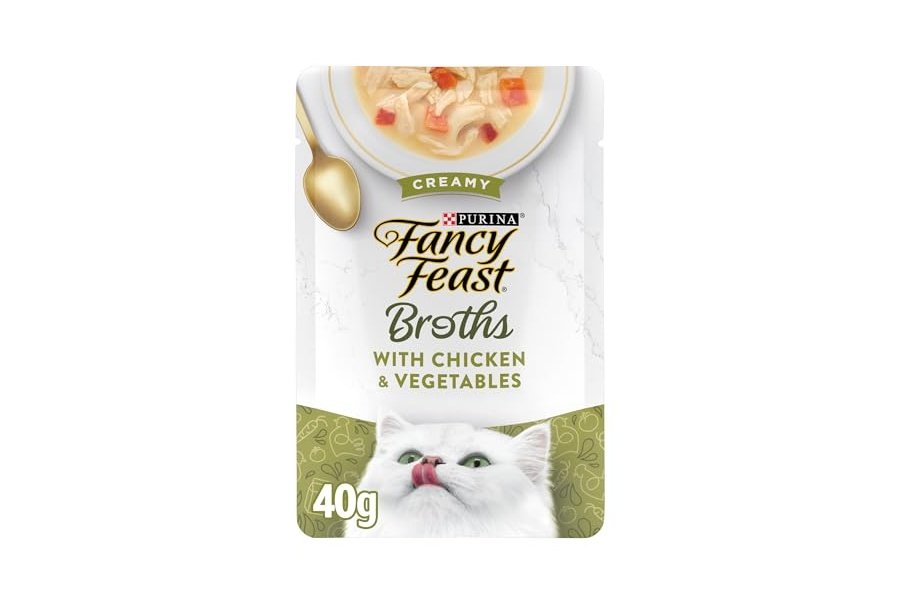 Alimento húmedo para gatos Purina Fancy Feast, para lamer, con caldo, clásico, con pollo y verduras - (Paquete de 16) sobres de 45 g - Image 4