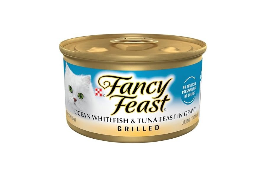 Fancy Feast - Festín de pescado blanco y atún en salsa a la parrilla, comida gourmet para gatos - Image 2