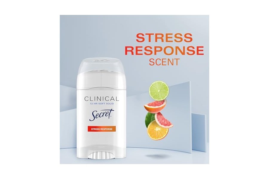Desodorante antitranspirante Secret Clinical Strength para mujer, respuesta al estrés, triple protección contra el estrés, 72 h de protección contra el sudor y el mal olor, minerales que equilibran el pH, suave, 47 g (paquete de 3) - Image 11