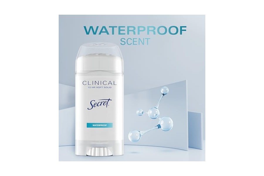 Desodorante antitranspirante Secret Clinical Strength para mujer, resistente al agua, triple protección contra el estrés, 72 h de protección contra el sudor y el mal olor, minerales que equilibran el pH, suave y sólido, 77 g - Image 11