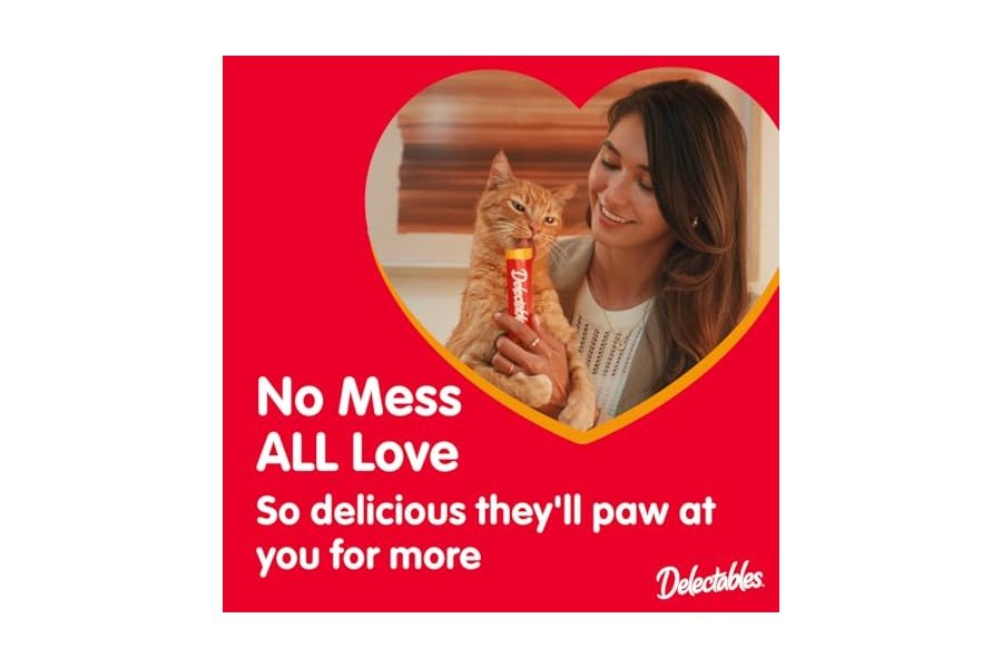 Paquete variado Delectables Squeeze Up, puré cremoso exprimible, premios húmedos para lamer para gatos, sin cereales, sin rellenos, subproductos ni conservantes añadidos, tubo de 0.5 onzas, 72 tubos en total - Image 7