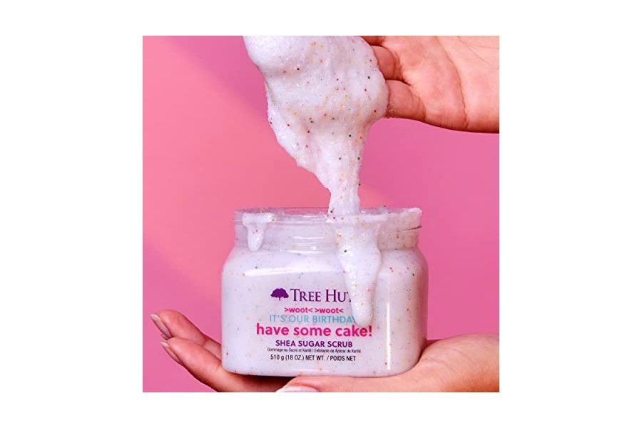 Exfoliante de azúcar de karité Tree Hut, pastel de cumpleaños, 18 oz - Image 5