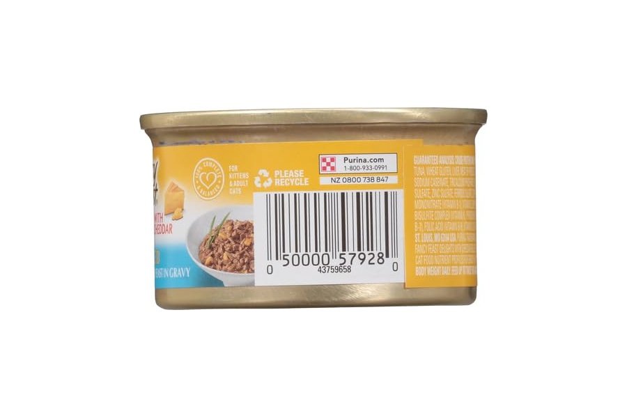 Comida para gatos Fancy Feast Canned Delights, atún y queso cheddar, 3 oz - Image 9