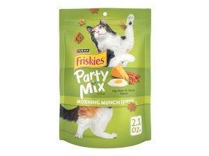Premios para gatos Purina Friskies Party Mix Morning Munch Crunch - (Paquete de 10) Bolsas de 54 g