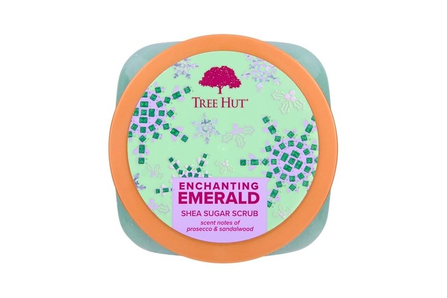 Exfoliante corporal exfoliante con azúcar y karité Enchanting Emerald de Tree Hut | Elimina la piel muerta y seca para una sensación suave e hidratada | Edición limitada para las fiestas | Cuidado corporal esencial nutritivo | 18 fl oz. - Image 2