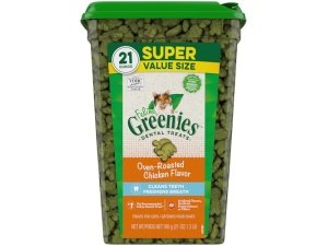 Premios para gatos Greenies Feline Natural Dental Care con sabor a pollo asado al horno, envase de 593 g