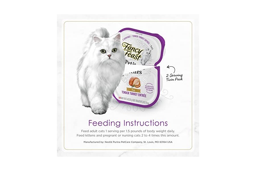 Alimento húmedo para gatos Purina Fancy Feast Gourmet Paté, Petites Tender Turkey Entree - (Paquete de 12) Envases de 75 g - Image 7