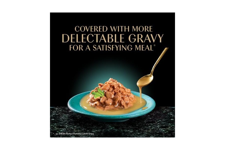 Alimento húmedo Sheba para gatos adultos, paquete variado - Plato principal de carne de res y pollo con salsa extra, bandejas dobles de 75 g (12 unidades, 24 porciones) (paquete de 2) - Image 3