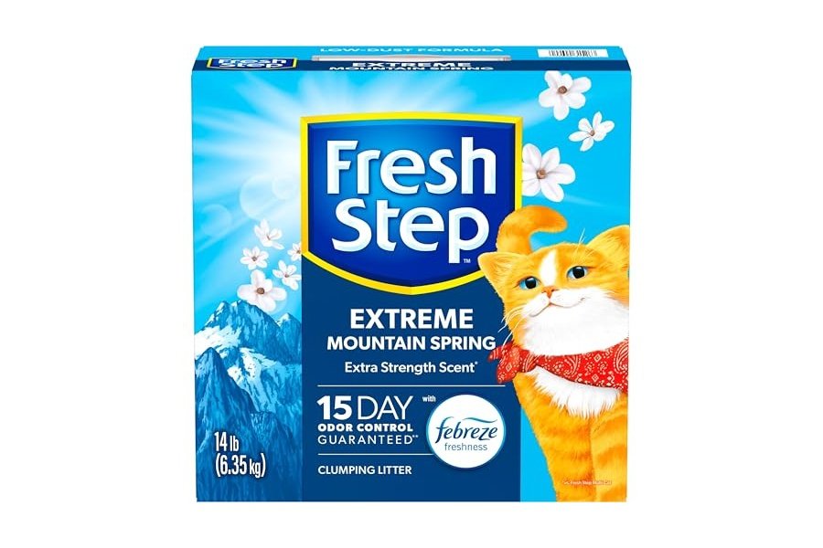 Arena aglomerante Fresh Step Extreme con frescura Febreze y aroma a primavera de montaña, con control de olores garantizado, caja de 6.3 kg - Image 13