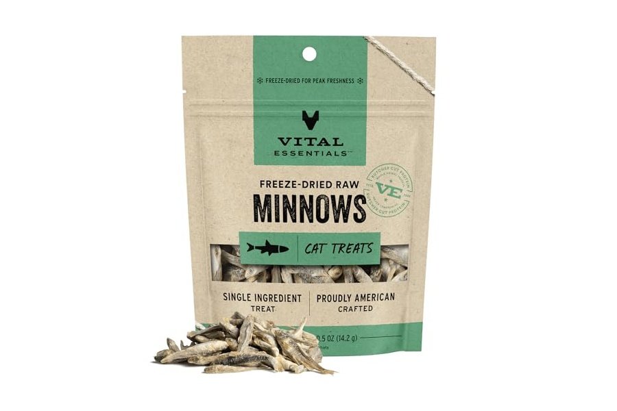 Golosinas crudas liofilizadas para gatos Vital Essentials, Minnows, 0.5 oz