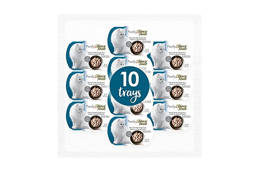 Alimento húmedo natural para gatos Purina Fancy Feast, entrada de atún Tongol tierno y natural - (paquete de 10) bandejas de 56 g - Image 2