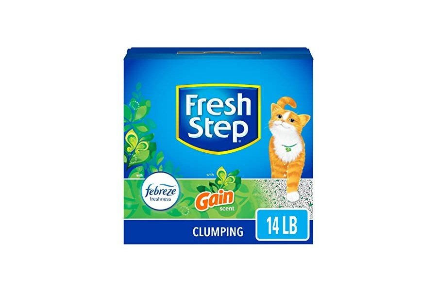 Arena aglomerante para gatos Fresh Step con aroma Febreze Gain, control de olores duradero, carbón activado, fórmula de bajo polvo, 14 lb - Image 15