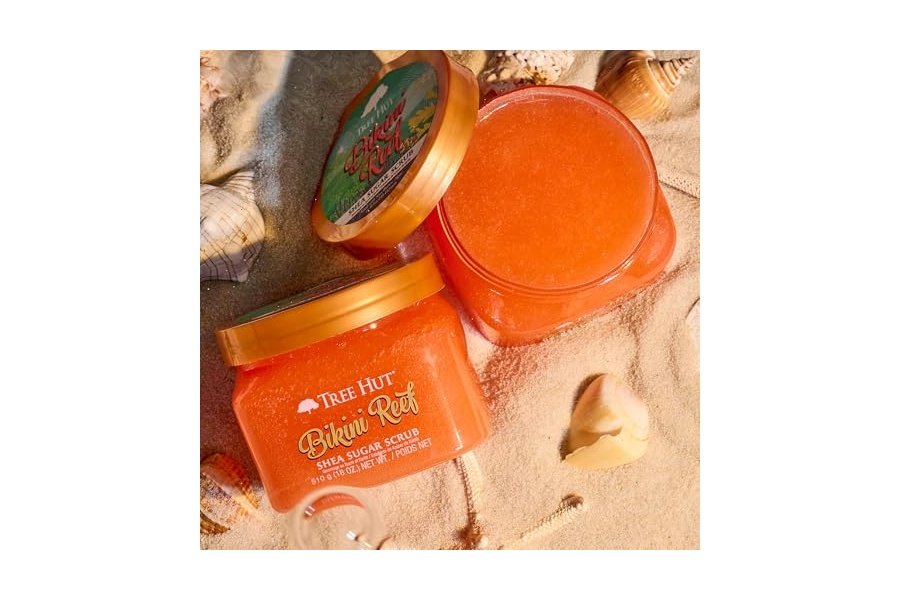 Exfoliante corporal Tree Hut Bikini Reef con azúcar y karité | Elimina la piel muerta y seca para una sensación suave e hidratada | Cuidado corporal esencial nutritivo | 18 fl oz. - Image 3