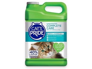 Arena aglomerante ligera y premium Cat's Pride: Cuidado completo - Hasta 10 días de control eficaz del olor - Hipoalergénica - Multigatos, sin perfume, 4.5 kg
