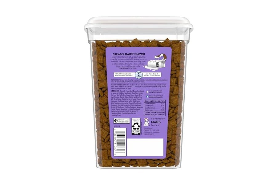 Temptations Classic Crunchy and Soft Cat Treats - Sabor cremoso a lácteos, envase de 473 g - Image 2