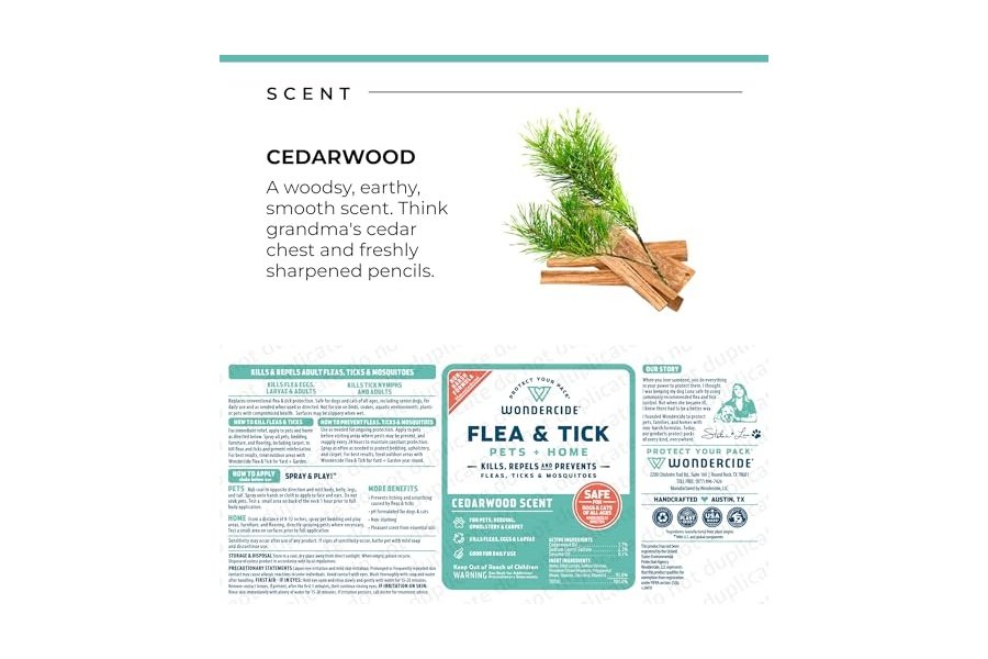 Wondercide - Spray contra pulgas, garrapatas y mosquitos para perros, gatos y el hogar - Elimina, controla, previene y trata pulgas y garrapatas - Con aceites esenciales naturales - Seguro para mascotas y familias - Cedro 32 oz - Image 6