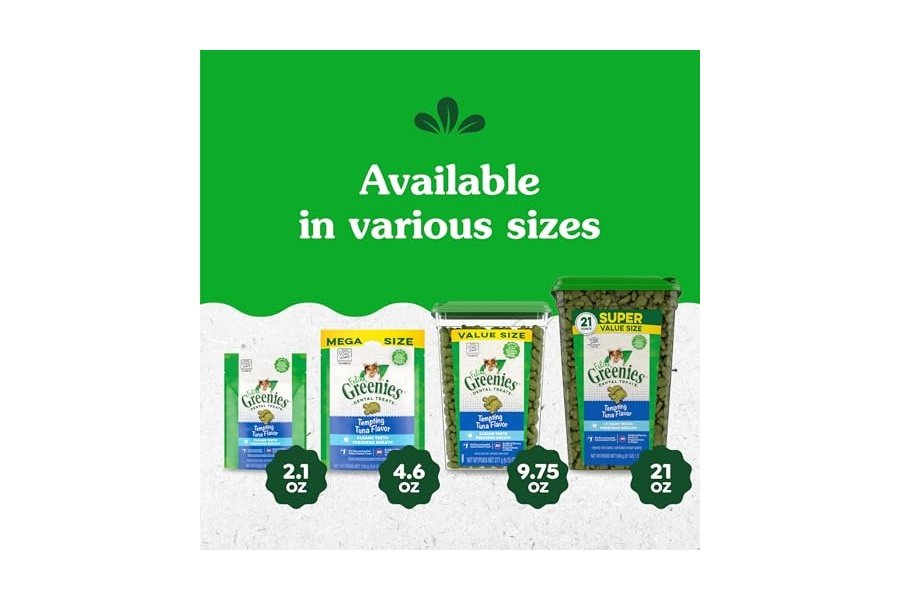 Premios dentales para gatos adultos Greenies Feline, sabor tentador a atún, envase de 250 g - Image 15