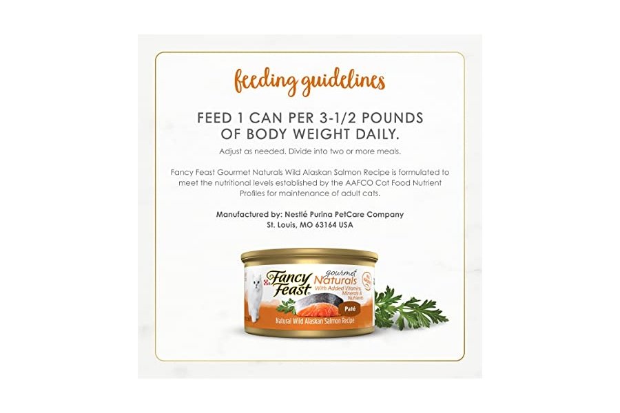Alimento húmedo para gatos Purina Fancy Feast Paté Gourmet Naturals con receta de salmón salvaje de Alaska - (Paquete de 12) latas de 85 g - Image 7