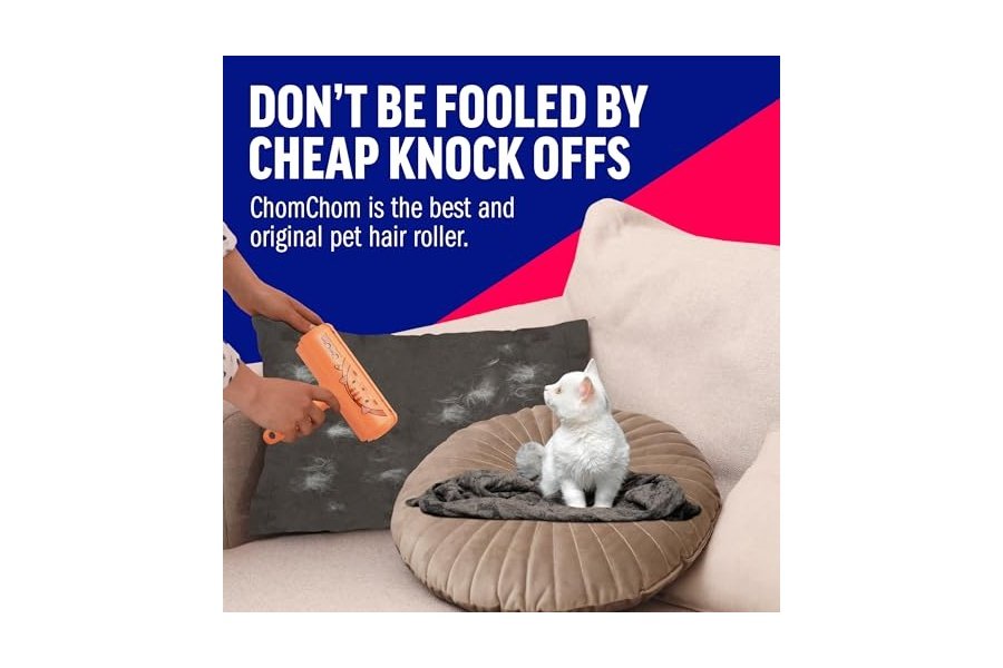 Quitapelusas Chom Chom Roller para mascotas - Rodillos quitapelusas reutilizables ChomChom para gatos y perros, para muebles, sofá, coche y ropa - Edición limitada para gatos - Image 9