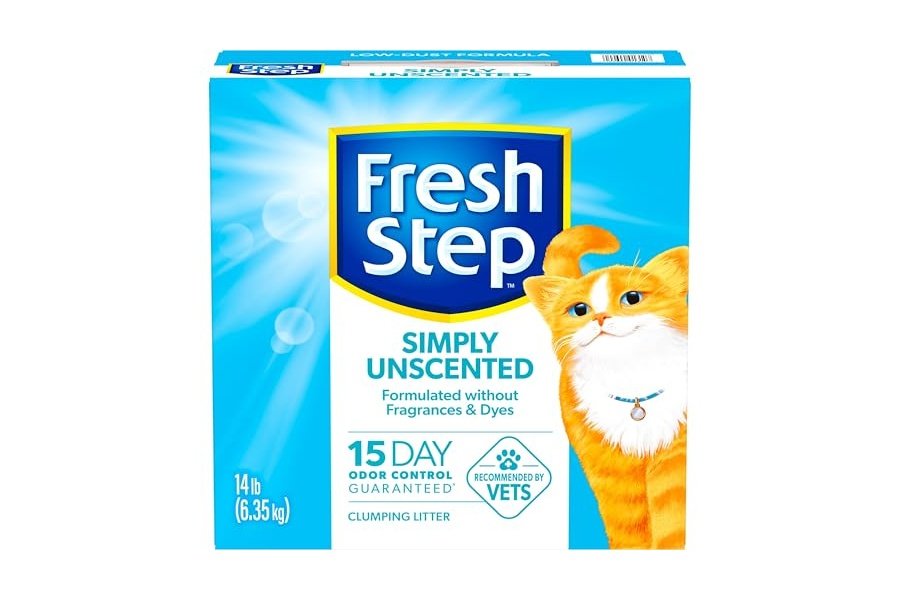 Arena aglomerante Fresh Step Simply Unscented, arena para gatos Fresh Step sin perfume con tecnología de carbón activado, caja de 14 lb - Image 13