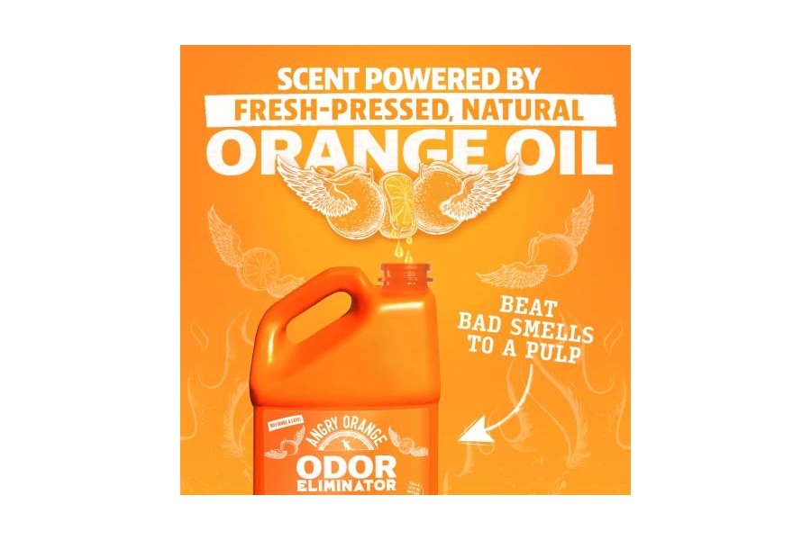 Eliminador de olores para mascotas Angry Orange: orina de perros y gatos, manchas de alfombras y olores fuertes. Limpiador cítrico con aceite de naranja natural. 1 galón. - Image 6