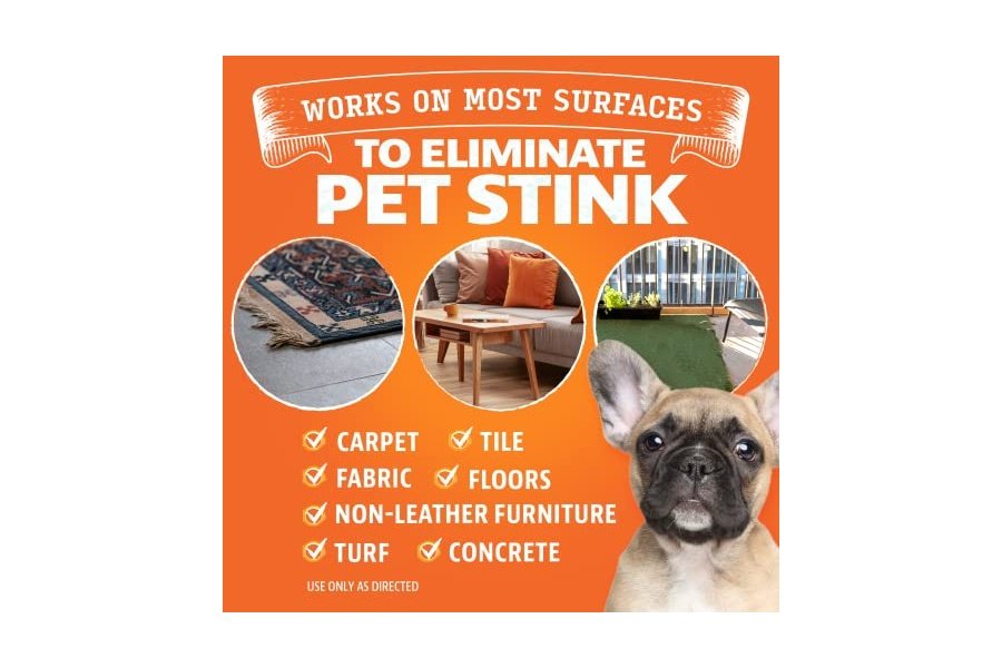 Eliminador de olores para mascotas Angry Orange: orina de perros y gatos, manchas de alfombras y olores fuertes. Limpiador cítrico con aceite de naranja natural. 1 galón. - Image 3