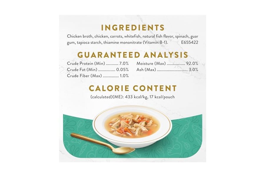 Alimento húmedo para gatos Purina Fancy Feast para lamer, con caldo, pollo, verduras y pescado blanco - (paquete de 16) sobres de 45 g - Image 6