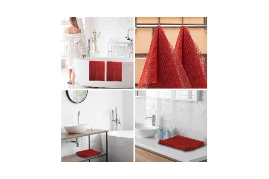 2 esponjas de baño africanas de red africana, esponja de baño de red larga, exfoliante, para ducha, cuerpo, espalda y piel más suave, ideal para uso diario (roja) - Image 8