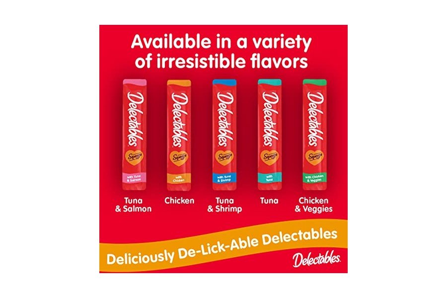 Paquete variado Delectables Squeeze Up, puré cremoso exprimible, premios húmedos para lamer para gatos, sin cereales, sin rellenos, subproductos ni conservantes añadidos, tubo de 0.5 onzas, 72 tubos en total - Image 9