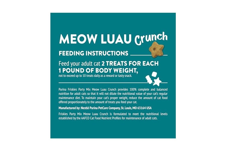 Premios para gatos Purina Friskies, Party Mix Meow Luau Crunch - (Paquete de 6) Bolsas de 170 g - Image 10
