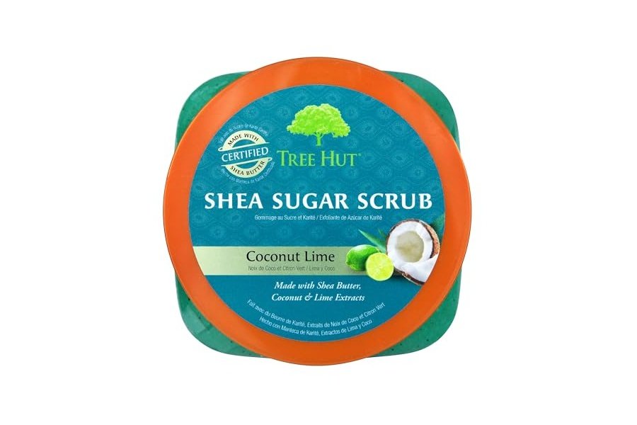 Exfoliante corporal de azúcar y karité Tree Hut, coco y lima, 18 oz - Image 2