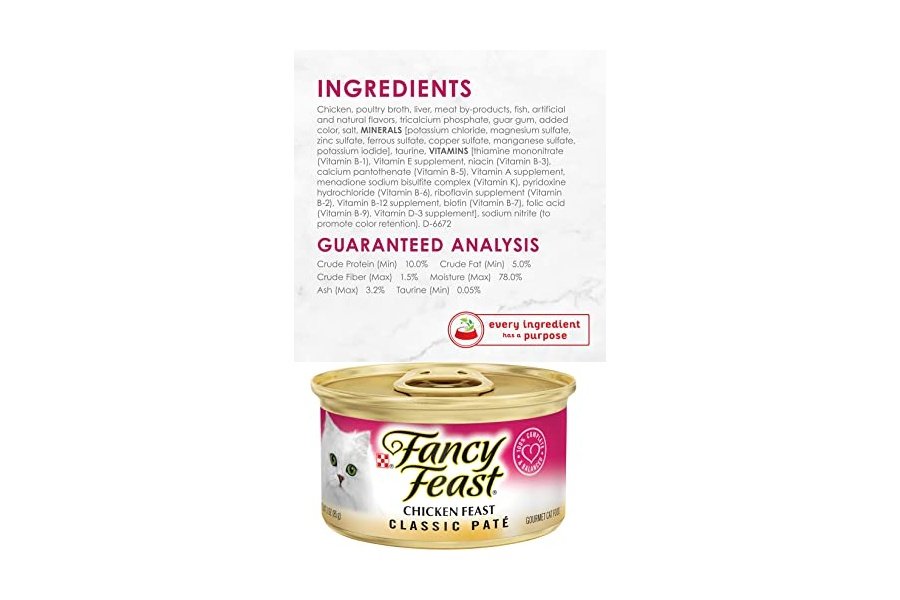 Paquete de comida húmeda para gatos Fancy Feast, pollo clásico, 12 latas en total. - Image 3