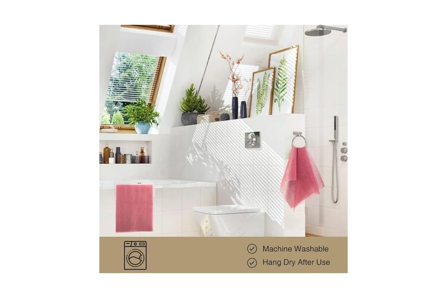 Esponja de red africana, esponja de baño africana de red larga, exfoliante, para ducha, cuerpo, espalda y piel más suave, ideal para uso diario (rosa) - Image 7