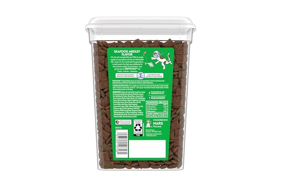 Temptations Classic Crunchy and Soft Cat Treats sabor a mezcla de mariscos, envase de 473 g - Image 2