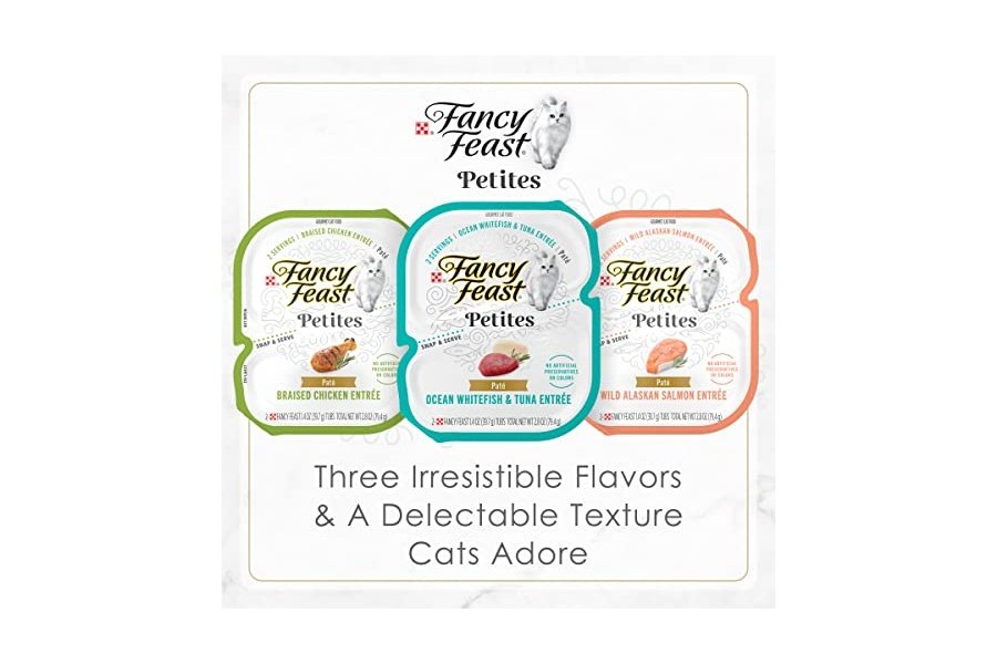 Alimento húmedo para gatos Purina Fancy Feast Gourmet, paquete variado, colección Petites Pate, envases desmoldables, 48 ​​raciones - (Paquete de 24) envases de 76 g - Image 2