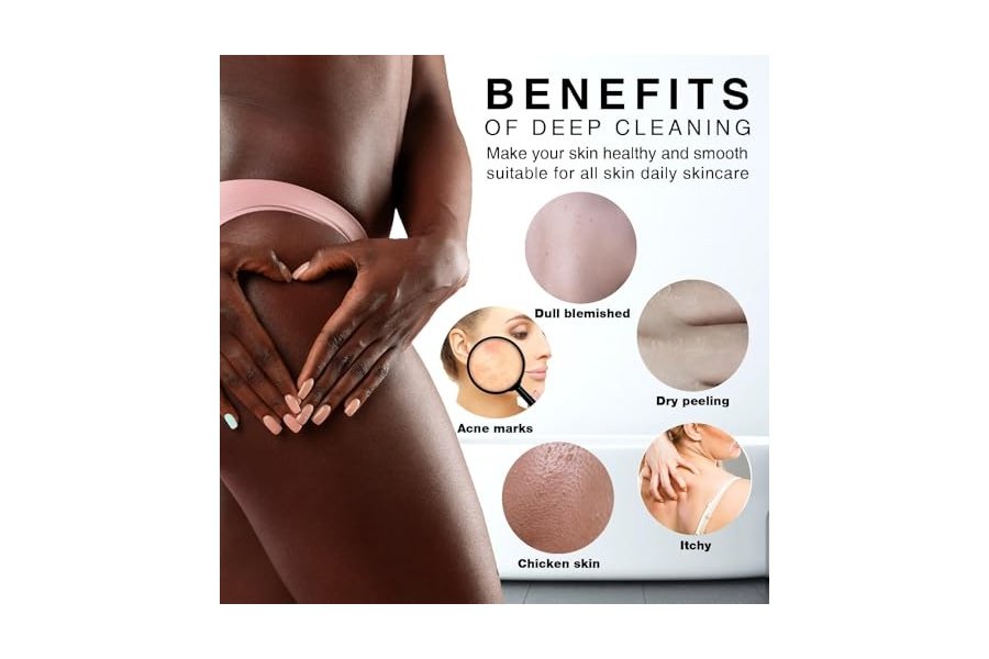 4 esponjas de baño africanas de malla larga, exfoliantes, para ducha, cuerpo y espalda, suavizantes, ideales para uso diario (morado, azul, verde y blanco). - Image 5