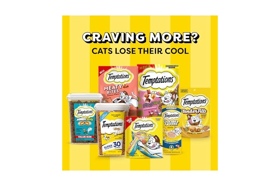 Temptations Classic Crunchy and Soft Cat Treats - Sabor cremoso a lácteos, envase de 473 g - Image 13