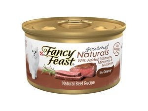 Alimento húmedo para gatos Purina Fancy Feast Natural Gourmet Naturals con receta de carne de res en salsa - (Paquete de 12) Latas de 85 g