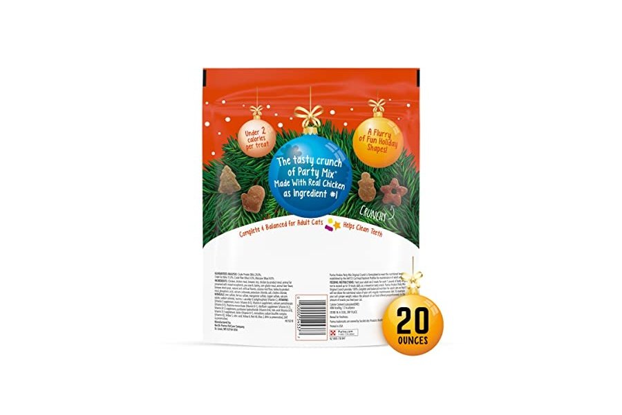 Premios para gatos Purina Friskies, fabricados en EE. UU., mezcla original crujiente para fiestas, bolsa de 593 g - Image 7