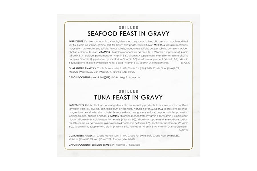 Comida húmeda para gatos Purina Fancy Feast a la parrilla con mariscos en paquete variado (paquete de 24) latas de 85 g - Image 6