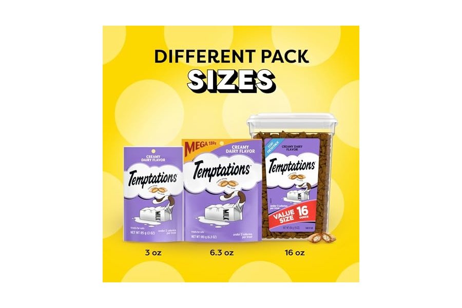 Temptations Classic Crunchy and Soft Cat Treats - Sabor cremoso a lácteos, envase de 473 g - Image 12