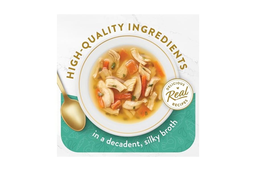 Alimento húmedo para gatos Purina Fancy Feast para lamer, con caldo, pollo, verduras y pescado blanco - (paquete de 16) sobres de 45 g - Image 2
