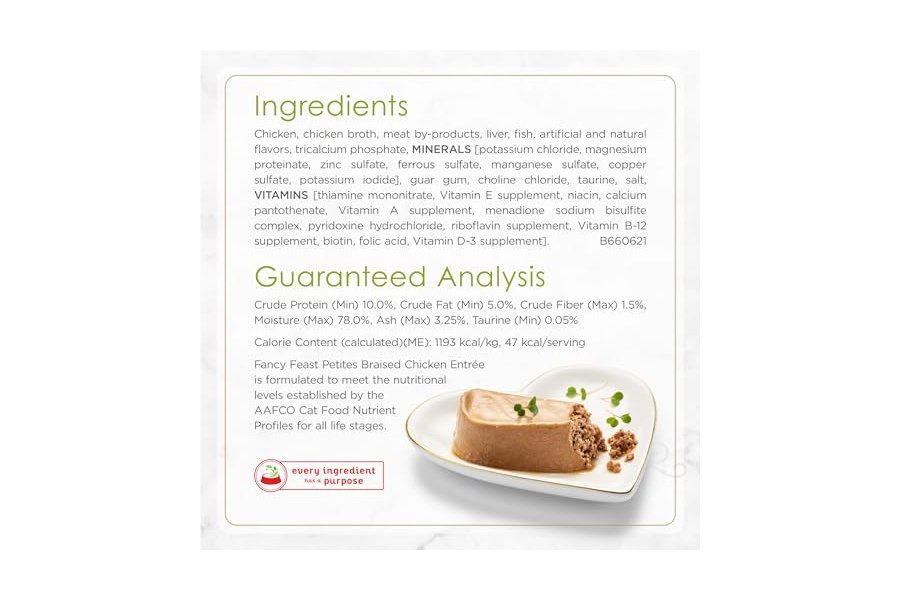 Comida húmeda para gatos Purina Fancy Feast Petites Gourmet, paté, plato principal de pollo braseado Petites - (paquete de 12) envases de 75 g - Image 5