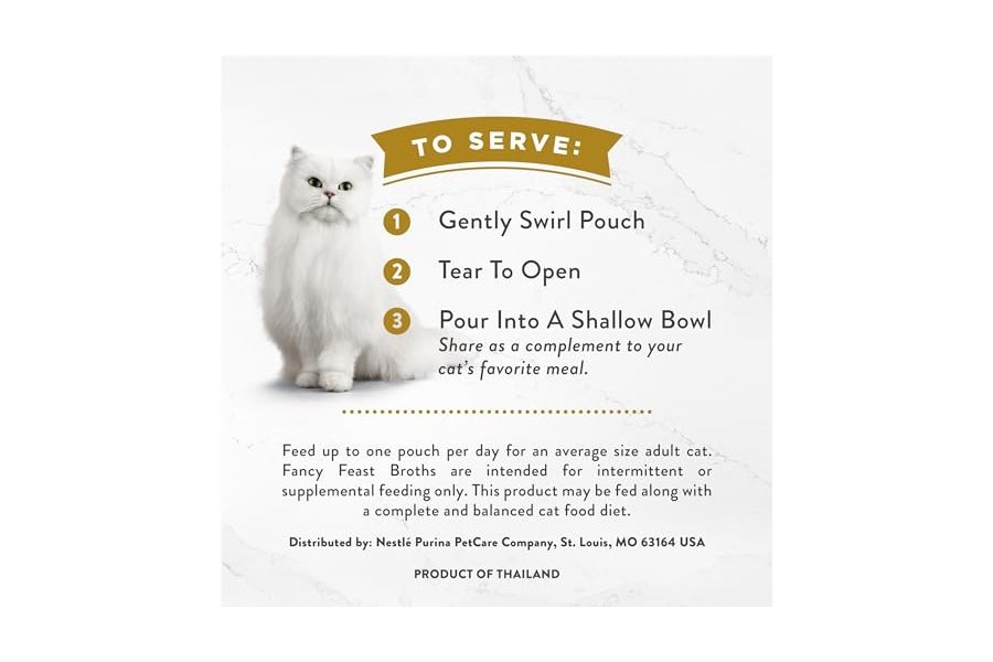 Alimento húmedo para gatos Purina Fancy Feast de ingredientes limitados, caldos con atún, camarones y pescado blanco - (Paquete de 16) Bolsas de 45 g - Image 7